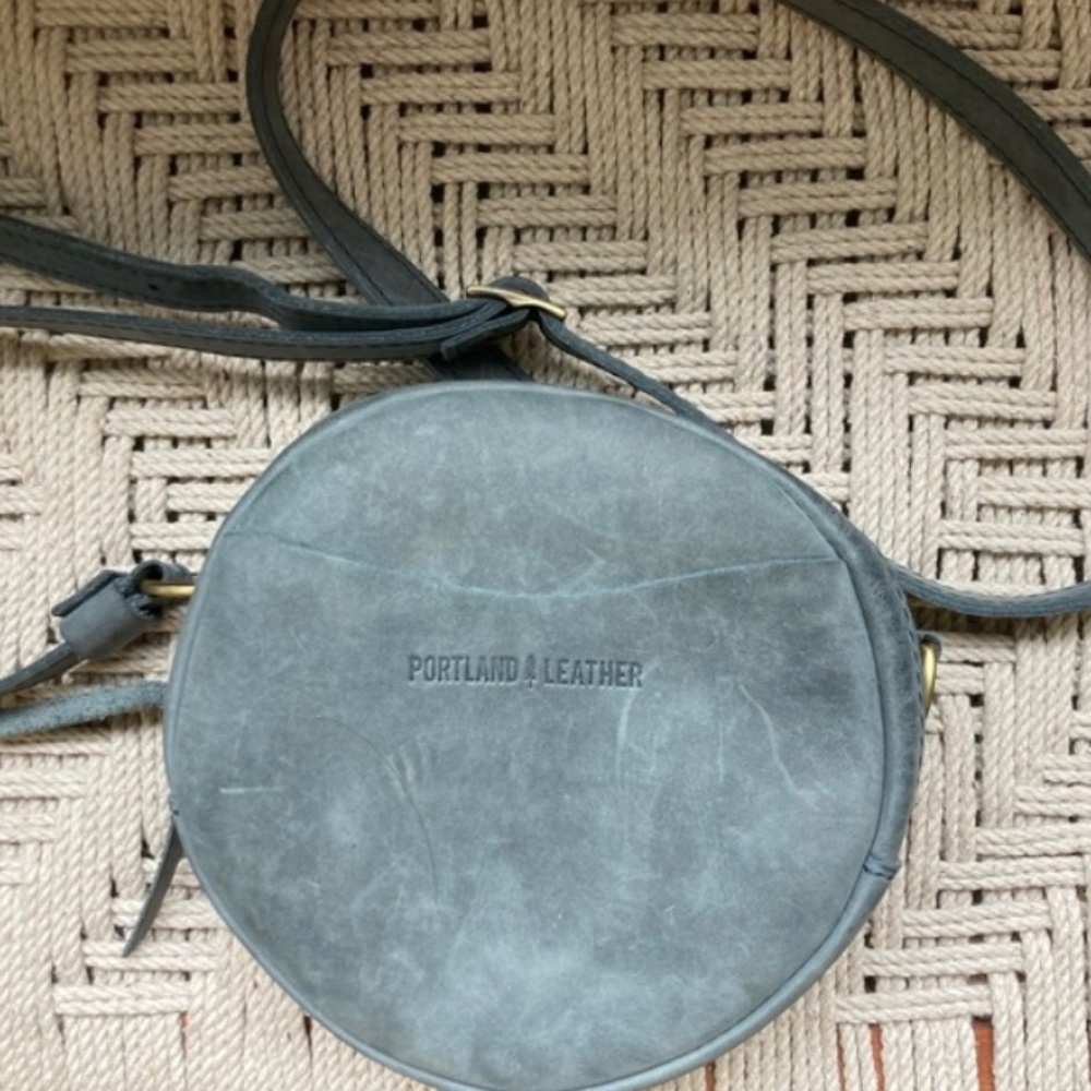 Large Portland Leather Circle Crossbody Bag